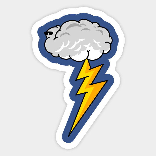 Thunder Cloud Sticker by 38Sunsets